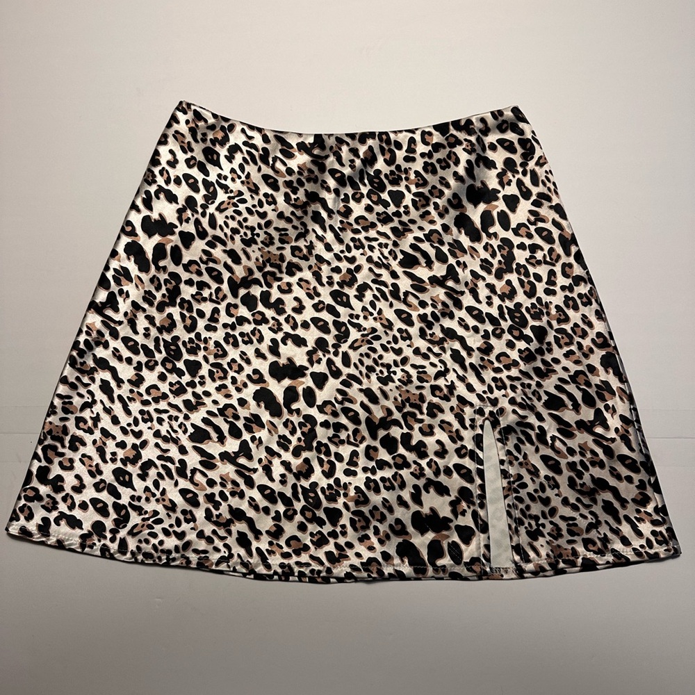Princess Polly Cheetah Satin Mini Skirt